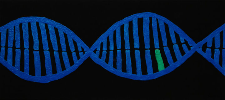 Pittura intitolato "DNA of genius" da Andrii Katrych, Opera d'arte originale, Acrilico