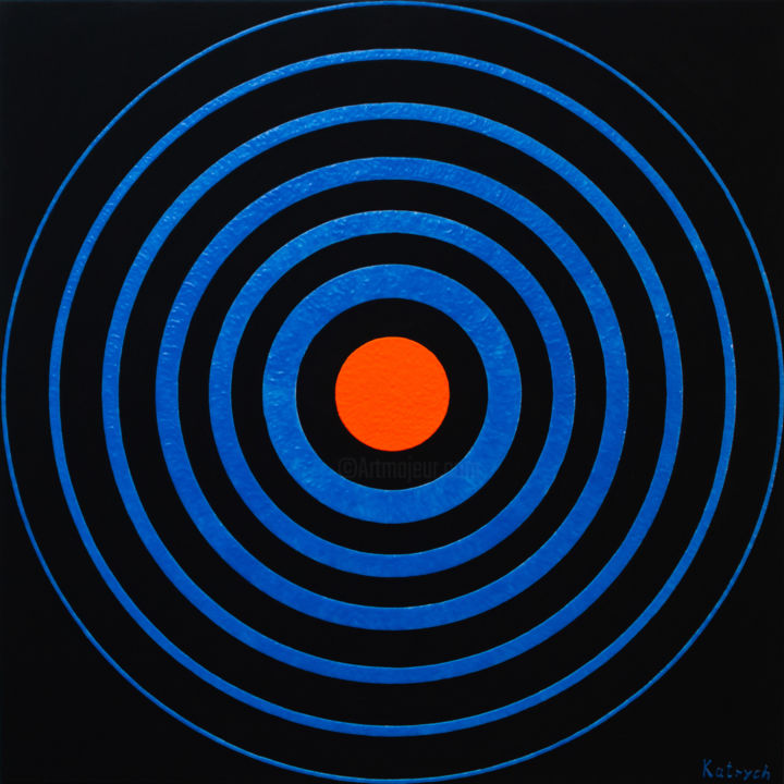 Картина под названием "Circles" - Andrii Katrych, Подлинное произведение искусства, Акрил