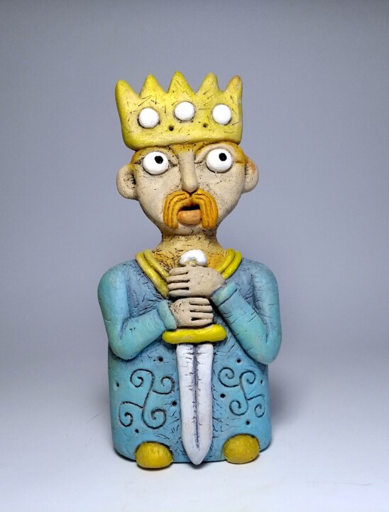 Sculptuur getiteld "The figurine is cer…" door Andrii Lastovskyi, Origineel Kunstwerk, Keramiek