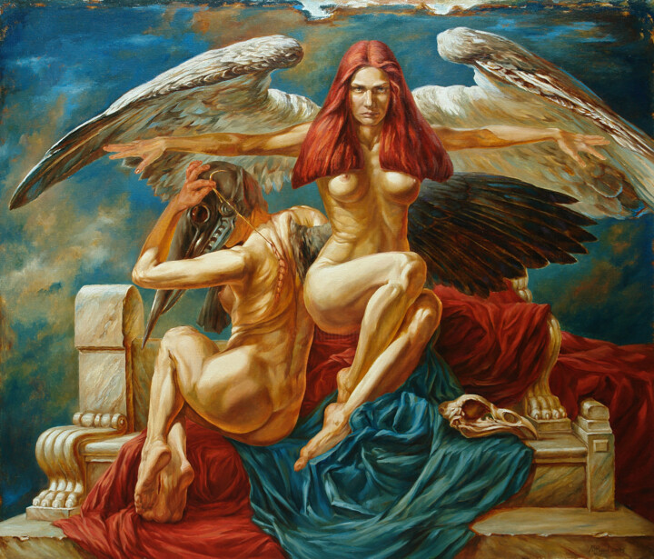 Картина под названием "Excellence" - Andrii Zhukov, Подлинное произведение искусства, Масло