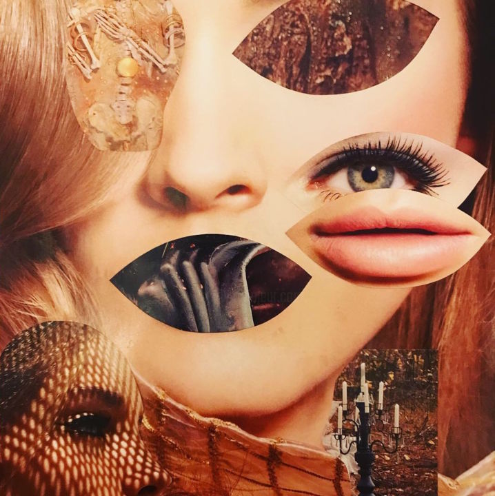 Collages getiteld "Рыба моя" door Olga Andriyevskaya, Origineel Kunstwerk, Collages