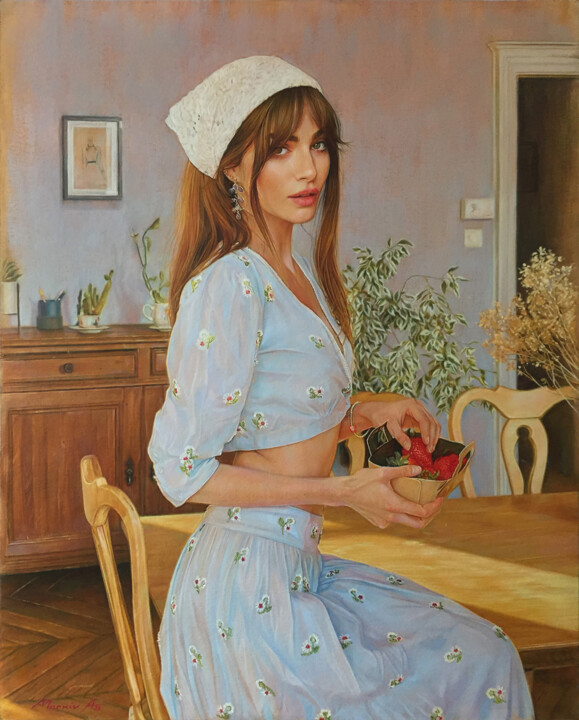 Painting titled "Mara" by Andriy Markiv, Original Artwork, Oil