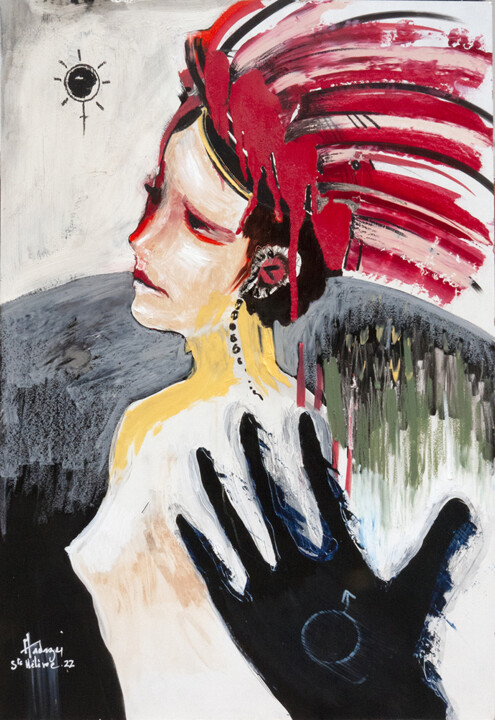 Peinture intitulée "Ste Hélène" par Andrzej Lassolle, Œuvre d'art originale, Pastel
