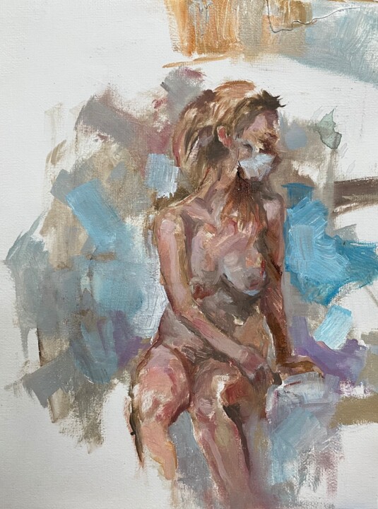 Peinture intitulée "Nude life drawing #…" par Andy Fung, Œuvre d'art originale, Acrylique