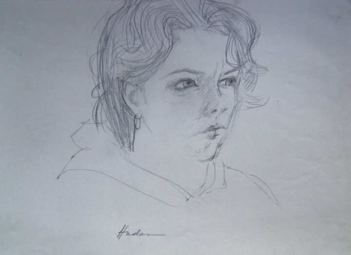 Drawing titled "Ana" by Andy Hudson, Original Artwork, Pencil