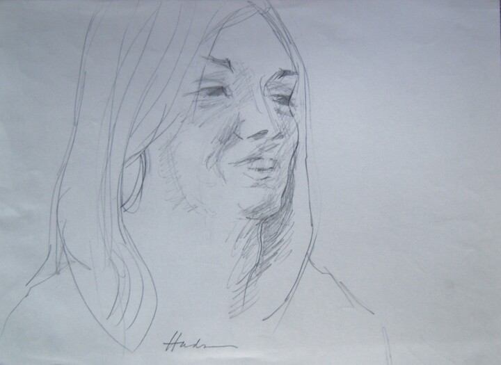 Drawing titled "Kathryn" by Andy Hudson, Original Artwork, Pencil