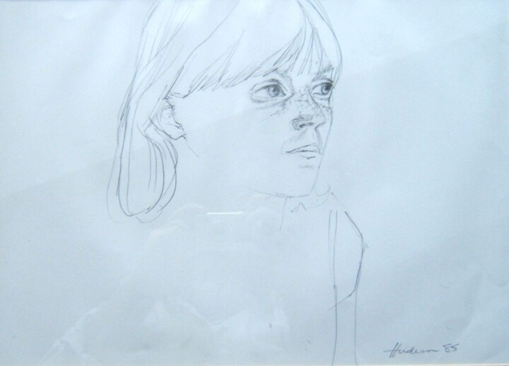 Drawing titled "Jessica" by Andy Hudson, Original Artwork, Pencil
