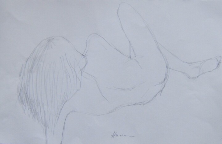 Rysunek zatytułowany „Reclining nude” autorstwa Andy Hudson, Oryginalna praca, Ołówek