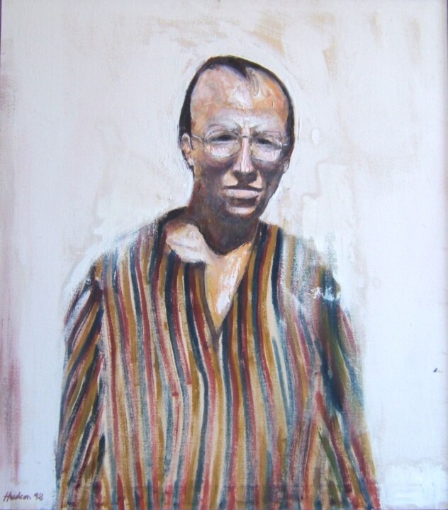Картина под названием "Portrait of Rob Hea…" - Andy Hudson, Подлинное произведение искусства