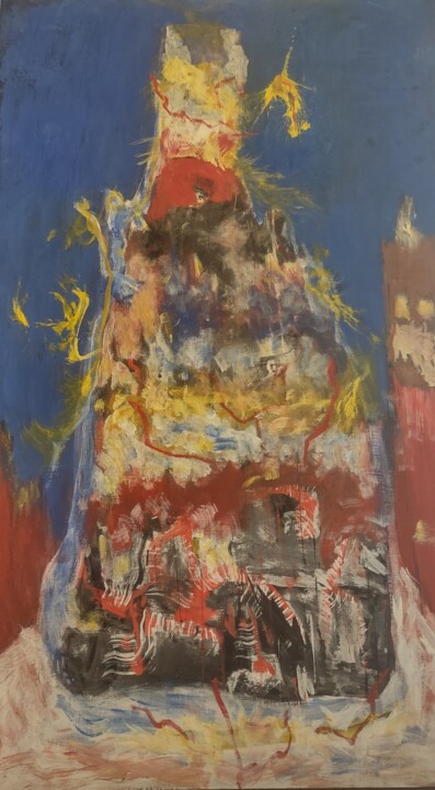 Painting titled "Babel Revisited or…" by Andy Kane, Original Artwork, Wax