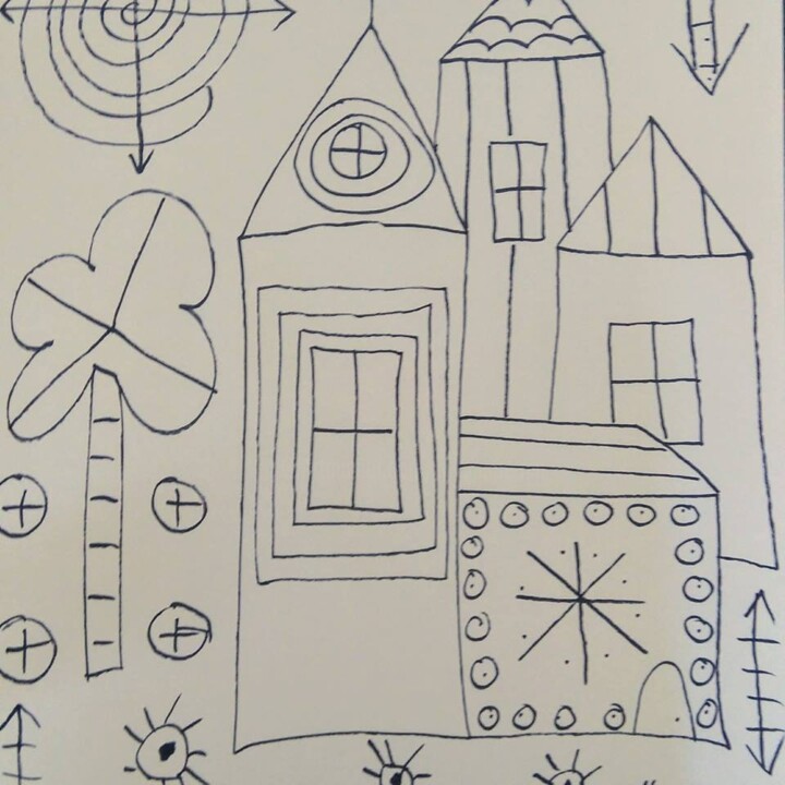 Drawing titled "maison45.jpg" by Andy Pilgrimm, Original Artwork