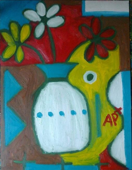 Картина под названием "bouquet" - Andy Pilgrimm, Подлинное произведение искусства