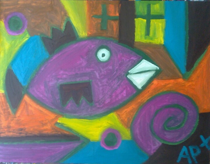 Peinture intitulée "poisson10.jpg" par Andy Pilgrimm, Œuvre d'art originale
