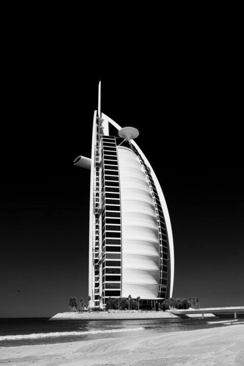 Photography titled "Burj Al Arab Dubai" by Andy Ridder, Original Artwork, Digital Photography Mounted on Aluminium