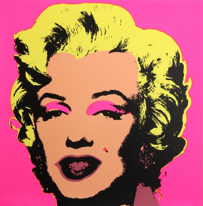 Printmaking titled "Marilyn Monroe Pink…" by Andy Warhol, Original Artwork, Acrylic