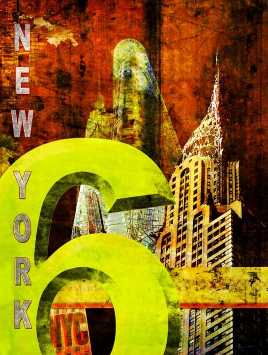 Arte digitale intitolato "new-york-6.jpg" da Alain Rougeaux, Opera d'arte originale