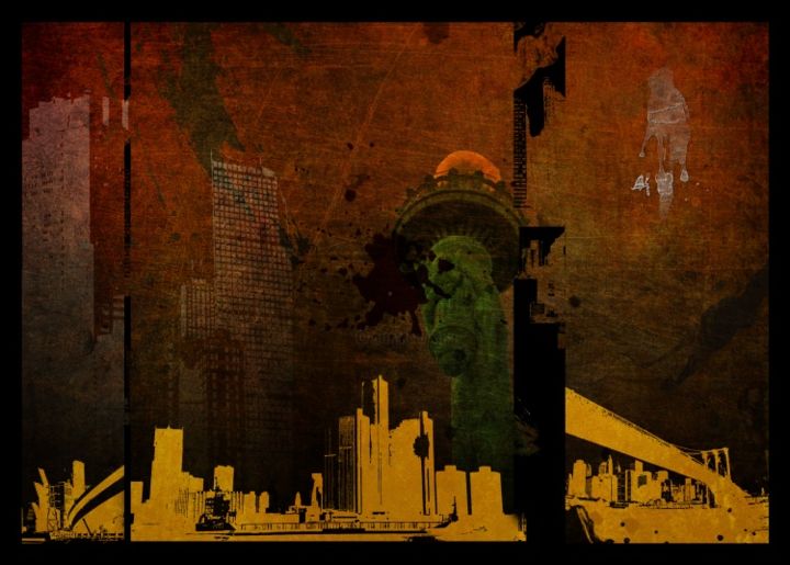 Arts numériques intitulée "ville-4.jpg" par Alain Rougeaux, Œuvre d'art originale