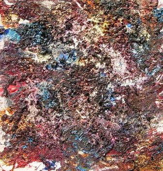 Painting titled "Canals of Mars" by Fire Art, Original Artwork, Oil