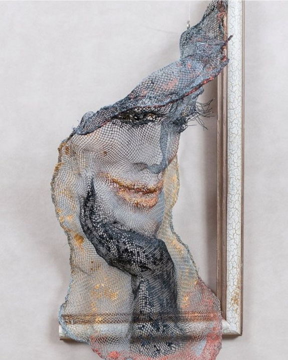 Escultura titulada "Metal Wall Marlene…" por Anetta Hayat, Obra de arte original, Metales