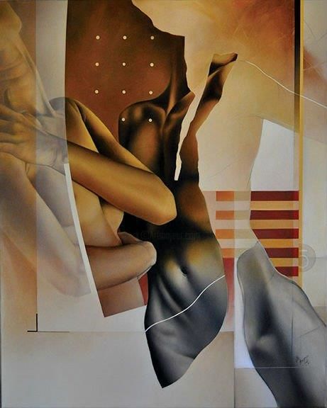 Painting titled "deseo-fragmentado.j…" by Vito Ascencio, Original Artwork, Oil