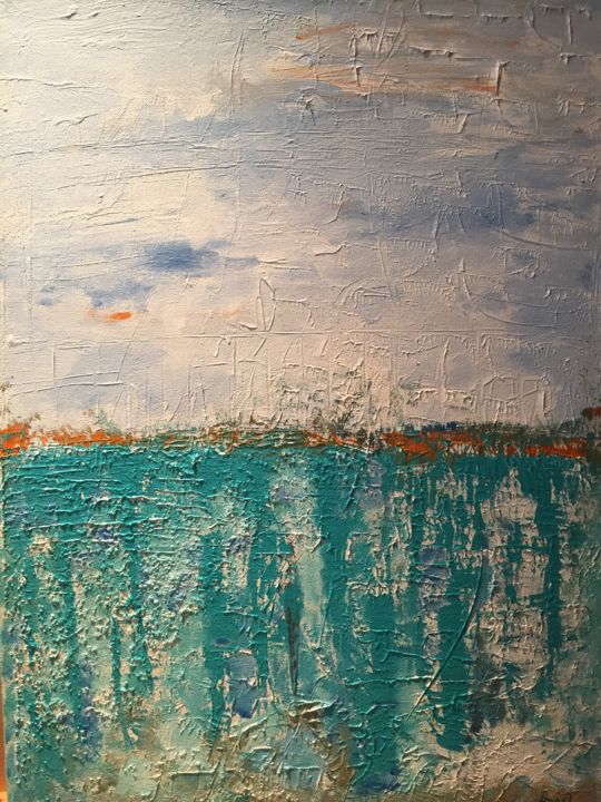 Ζωγραφική με τίτλο "Seascape III" από Angel Griffin, Αυθεντικά έργα τέχνης, Ακρυλικό