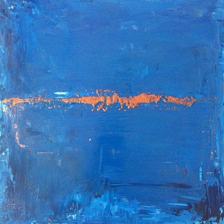 Painting titled "Out of the Blue 2" by Angel Griffin, Original Artwork, Oil