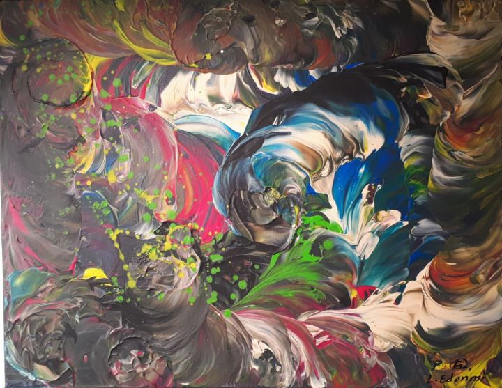 Painting titled "Liquid Candy" by Angel Edonmi, Original Artwork, Acrylic