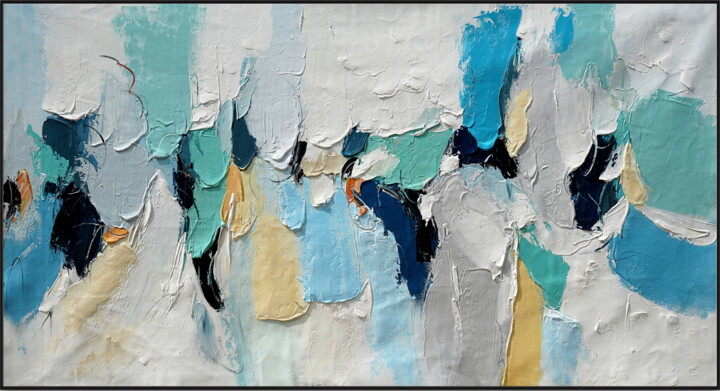 Картина под названием "Color Crescendo" - Angel Chau, Подлинное произведение искусства, Акрил Установлен на Деревянная рама…