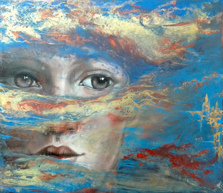 Pittura intitolato "cercando nel tempo" da Angela Betta Casale, Opera d'arte originale, Altro