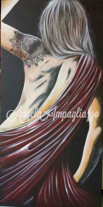 Painting titled "Apparenze" by Angela Impagliazzo, Original Artwork, Acrylic Mounted on Wood Stretcher frame