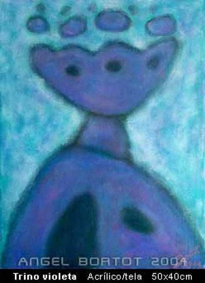 Pintura titulada "trino-violeta.jpg" por Angel Bortot, Obra de arte original, Acrílico