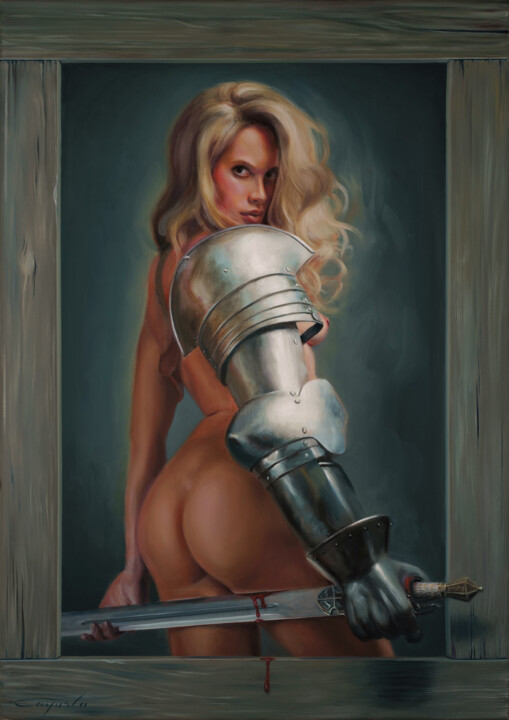 Pintura titulada "THE WARRIOR PRINCES…" por Angel Cayuela, Obra de arte original, Oleo