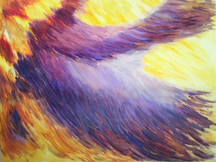 Painting titled "Phoenix" by Angelica Fom, Original Artwork, Acrylic