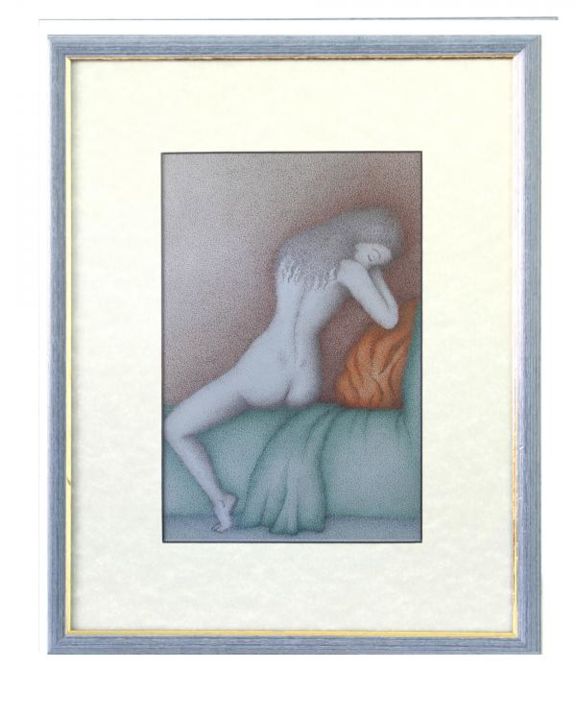 Disegno intitolato "Solitude" da Angelica Trompieri, Opera d'arte originale, Inchiostro