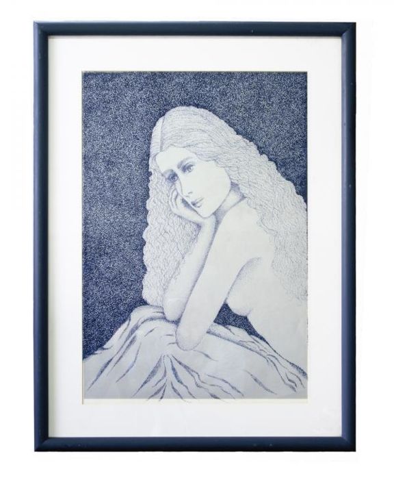 Desenho intitulada "Saudade" por Angelica Trompieri, Obras de arte originais, Tinta