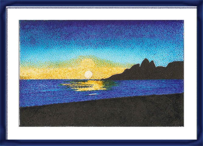 Desenho intitulada "amanhecer-no-final-…" por Angelica Trompieri, Obras de arte originais