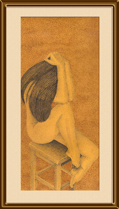 Desenho intitulada "desespero.jpg" por Angelica Trompieri, Obras de arte originais, Tinta