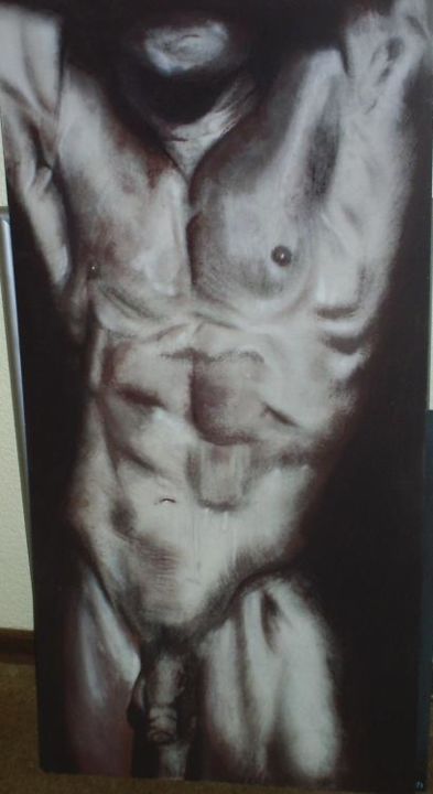 Peinture intitulée "nude" par Clive Fuller-Petersen, Œuvre d'art originale