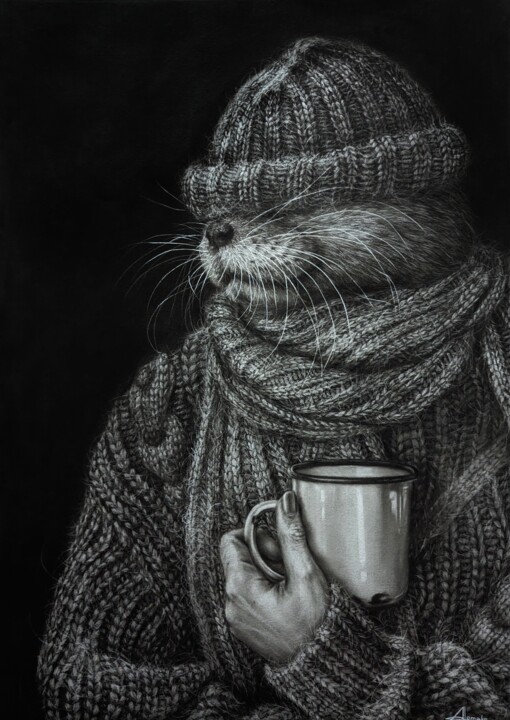 绘画 标题为“"My mood"” 由Angelika Lomako, 原创艺术品, 木炭