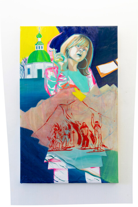 Картина под названием "Nastia" - Angelina Pavlova, Подлинное произведение искусства, Масло