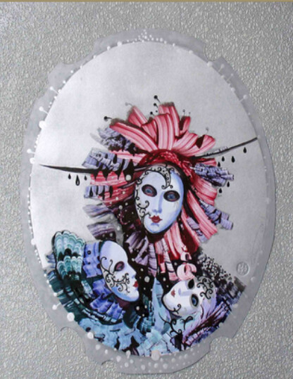 Отпечатки и Гравюры под названием "Арлекін" - Ангеліна Сіденко, Подлинное произведение искусства, Монотип