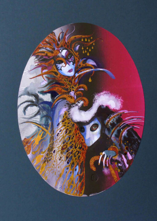 Отпечатки и Гравюры под названием "Казанова" - Ангеліна Сіденко, Подлинное произведение искусства, Монотип