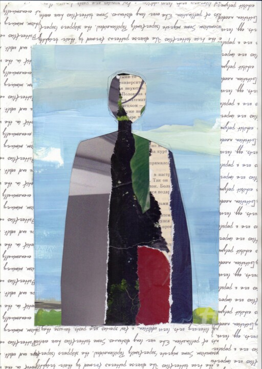 Malerei mit dem Titel "Коллаж из серии "Ли…" von Angelina Liakh, Original-Kunstwerk, Collagen