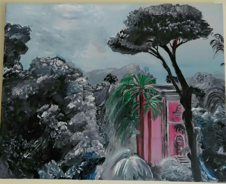 Pittura intitolato "Orto botanico" da Angelina Medvedeva, Opera d'arte originale, Olio