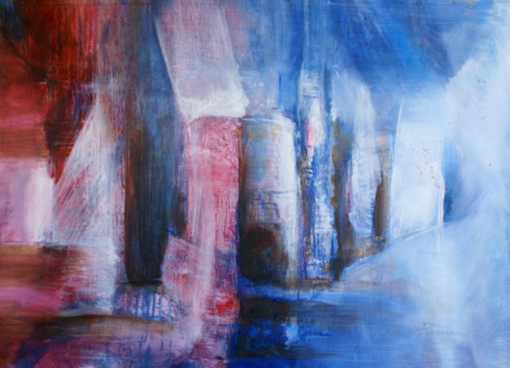 Malerei mit dem Titel "Galerij" von Angeline Rosendaal, Original-Kunstwerk, Öl