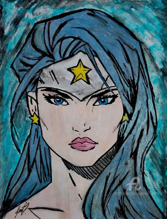 Wonderwoman Drawing By Jean Marie Vandaele Artmajeur