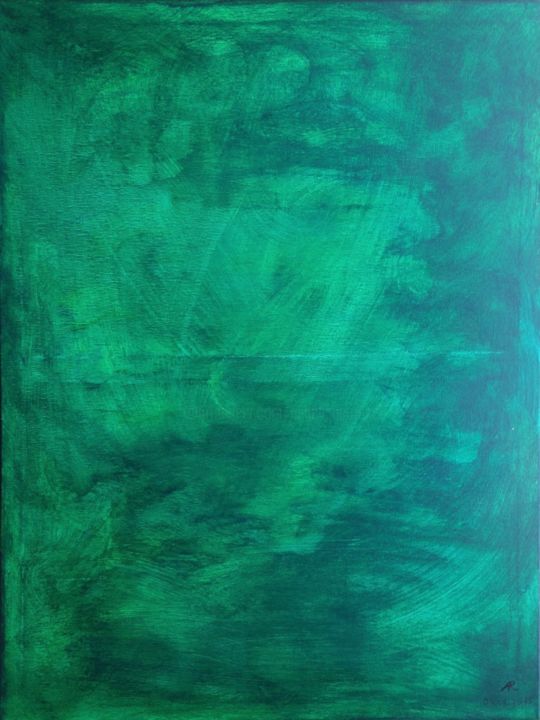 Peinture intitulée "Vert c Vert" par Angélique Rouxel, Œuvre d'art originale, Acrylique