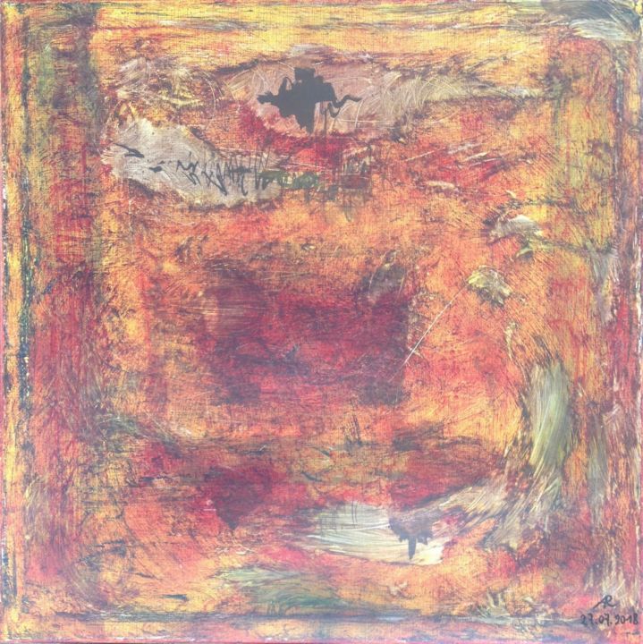 Peinture intitulée "Les Escales 1/3" par Angélique Rouxel, Œuvre d'art originale, Acrylique