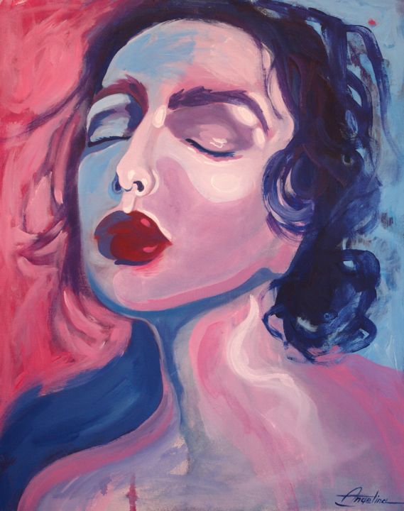 Peinture intitulée "Moment" par Angelina Gavrilova, Œuvre d'art originale, Acrylique