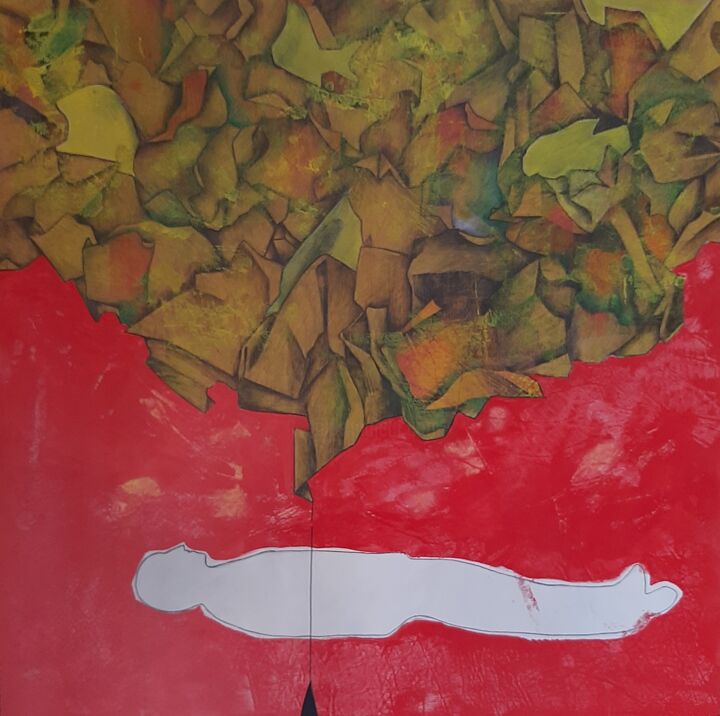 Peinture intitulée "Finchè il rosso non…" par Angelo D'Amato, Œuvre d'art originale, Acrylique